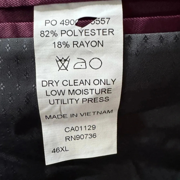 Sean John Fine Tailoring Blazer/sports Coat Dark Gray Men Size 46XL - Picture 3 of 6